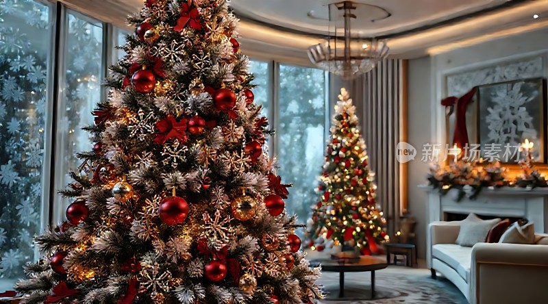 温馨圣诞树节日氛围浓烈