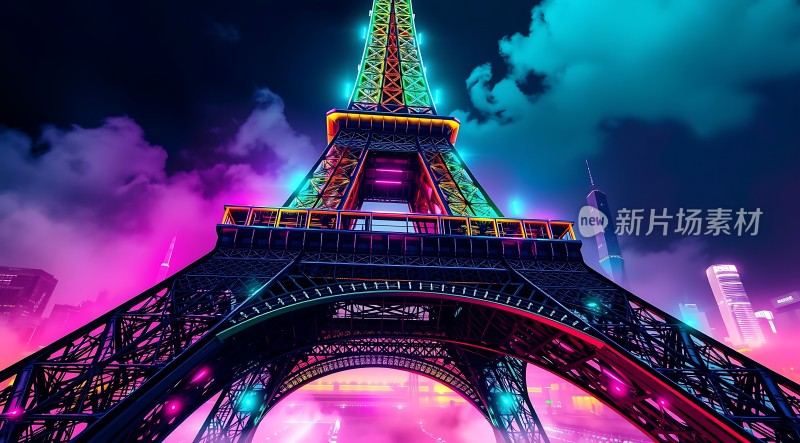霓虹巴黎铁塔
