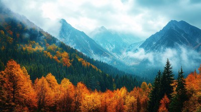 雨雾库尔德宁山谷