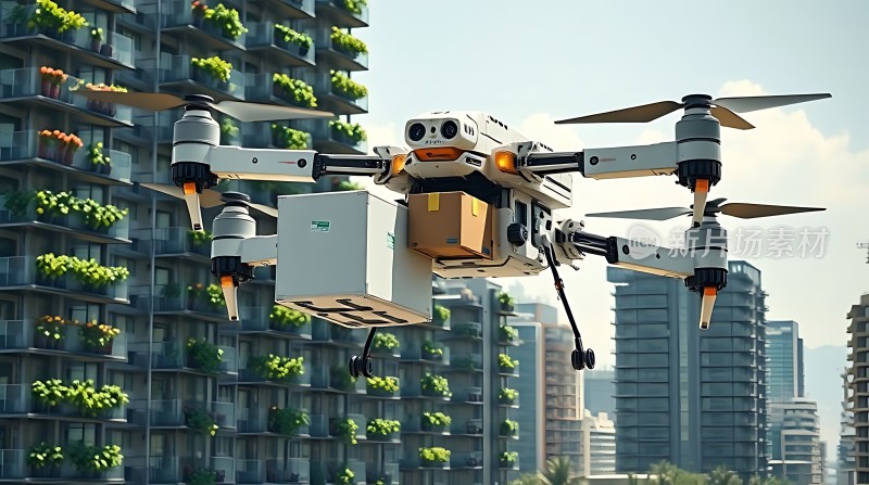 无人机配送未来城市生活