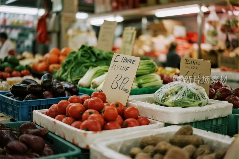 农贸市场蔬果售卖场景