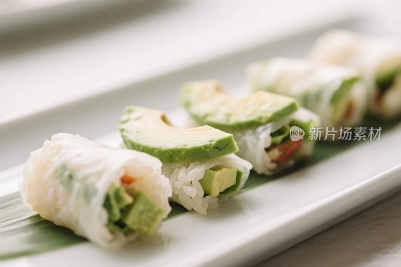 美食寿司卷展示