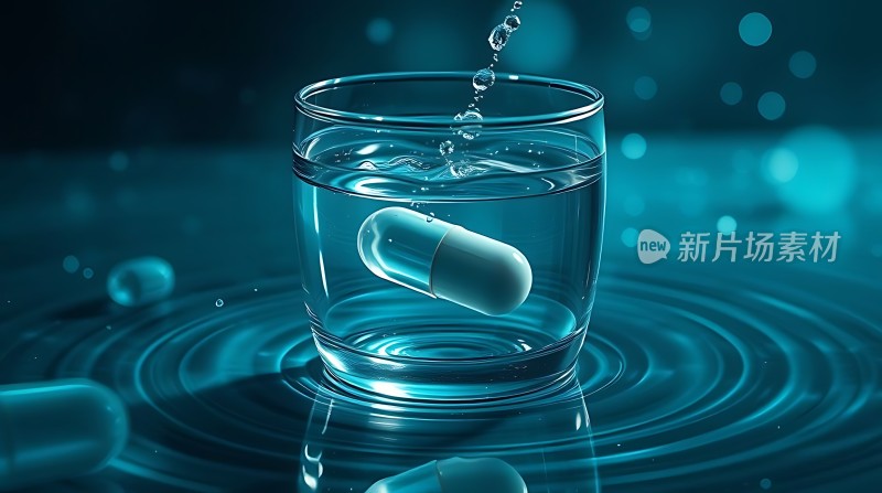 新片场素材胶囊入水