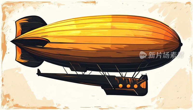 齐柏林飞艇剪影