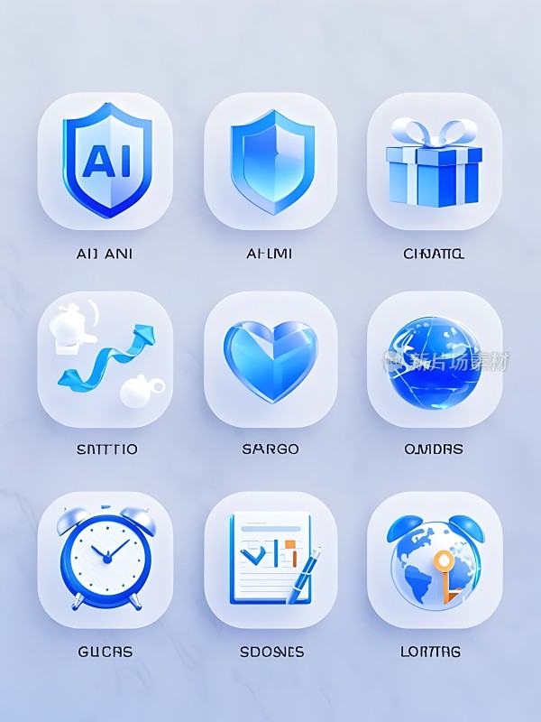 AI安全应用图标集