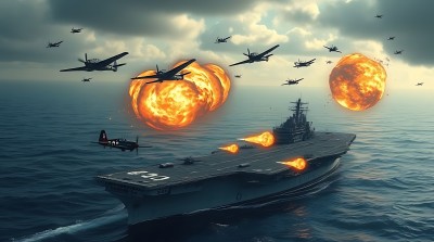 航母激战烈焰与机群的海上对决 航母激战烈焰与机群的海上对决
