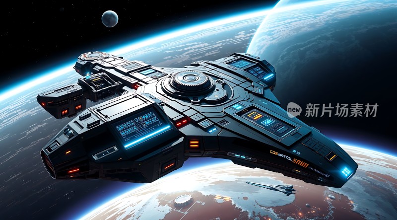 星际飞船遨游宇宙