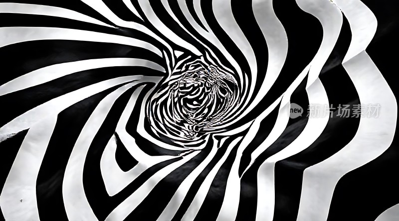 黑白条纹漩涡