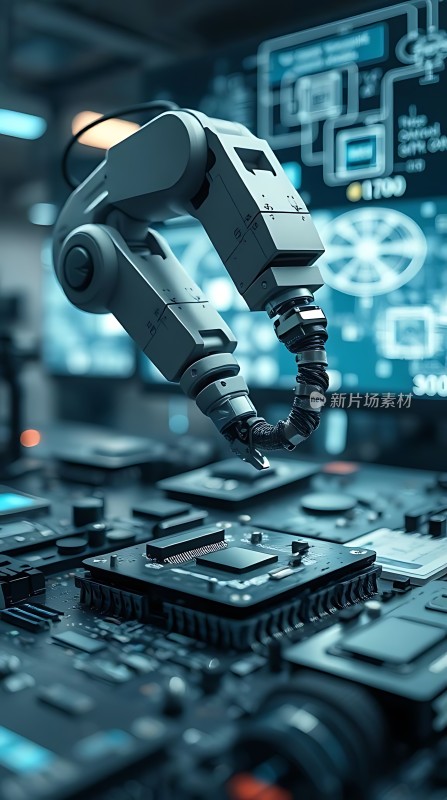 智能机械臂操作精密芯片