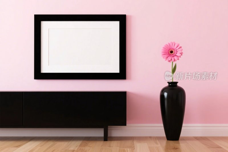 室内粉色墙面装饰场景
