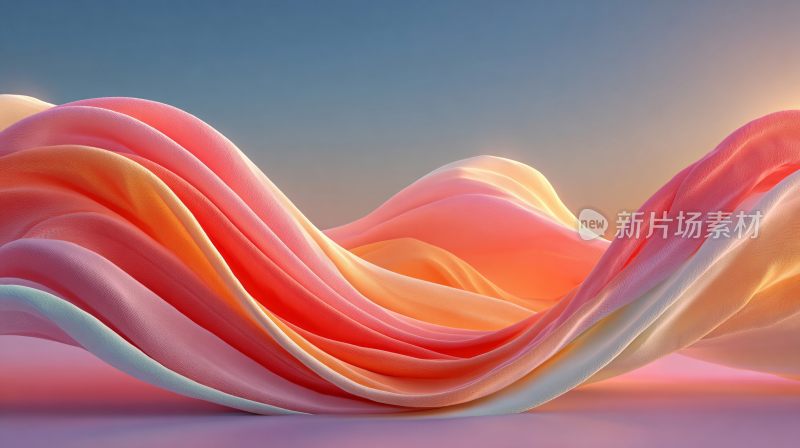 绚丽多彩的流动波浪图案