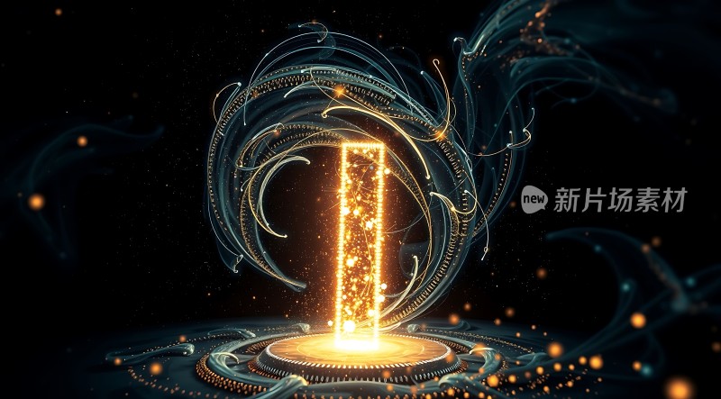 新片场素材科技感数字1