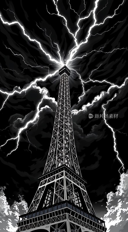 雷击埃菲尔铁塔