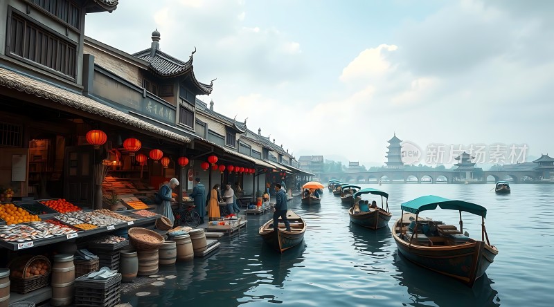 古色古香水乡风情小桥流水人家