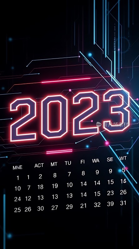 2023年日历科技感十足！