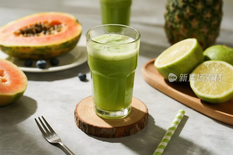 果蔬饮品静物图