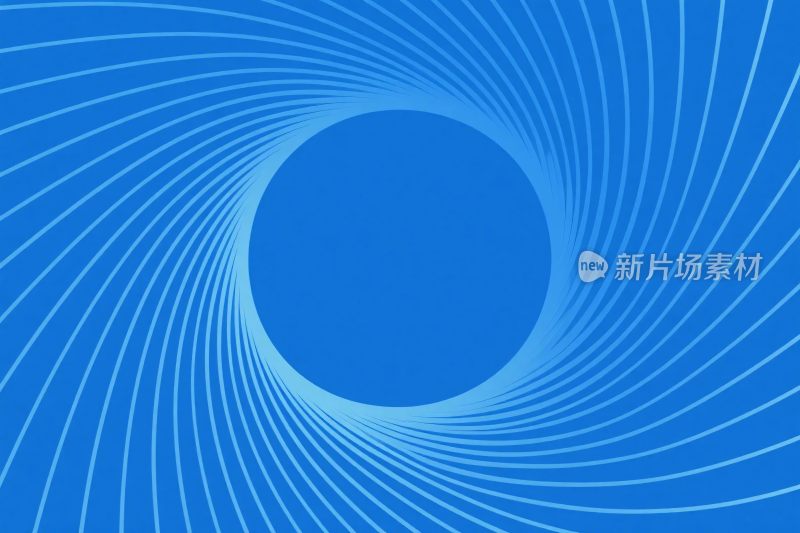 蓝色漩涡线条插画