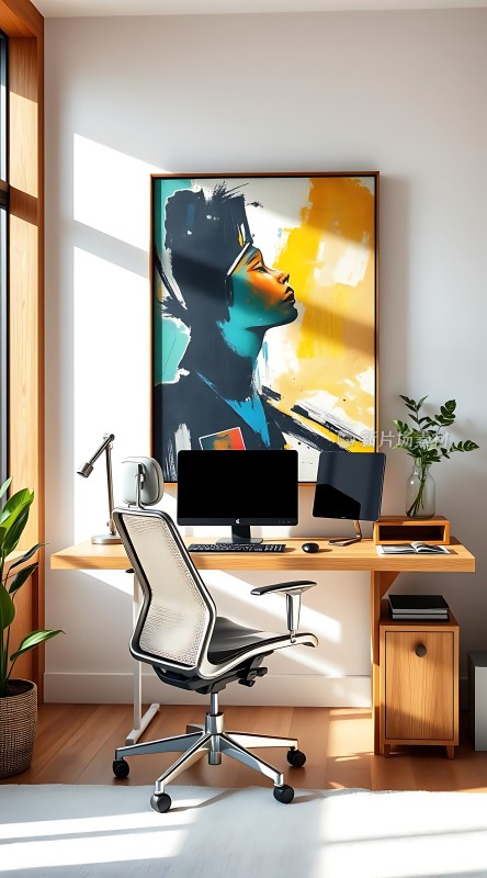 阳光下的现代简约办公空间