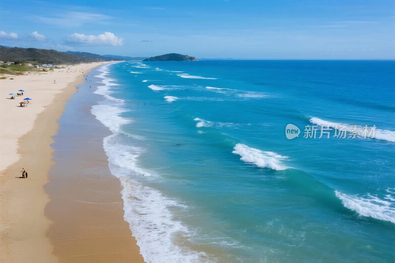 海滩风光俯瞰图
