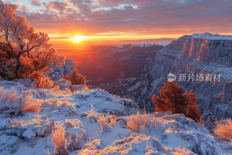 雪山日出