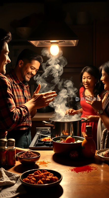 家庭烹饪温馨时刻