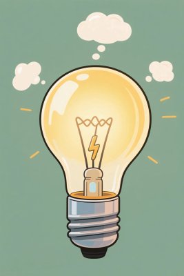创意灯泡插画