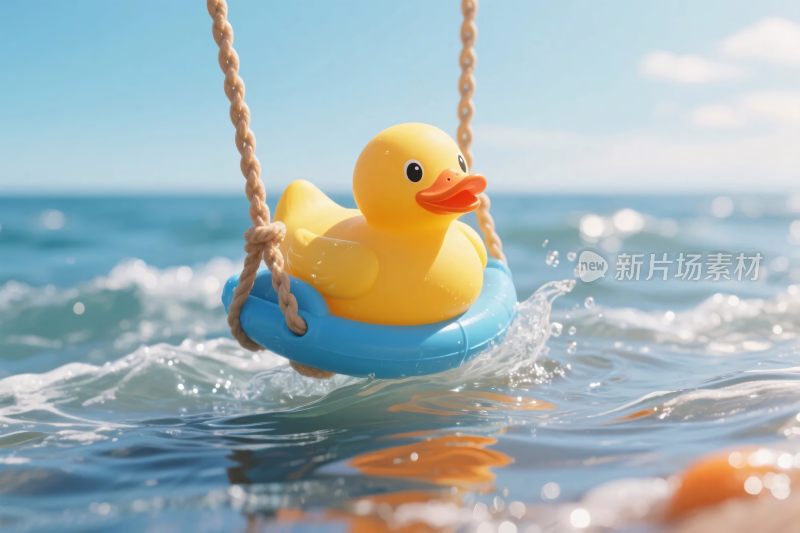 小黄鸭海上秋千游