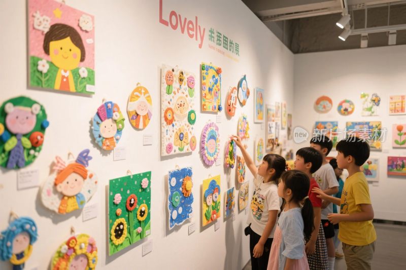 儿童书画展览场景