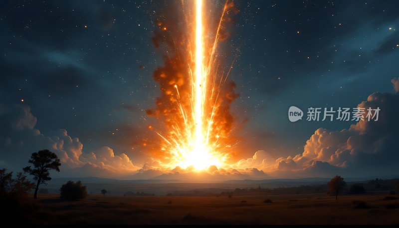 天际火柱震撼视觉盛宴！