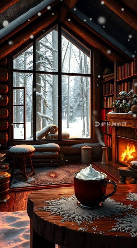 冬日暖炉旁的温馨时光