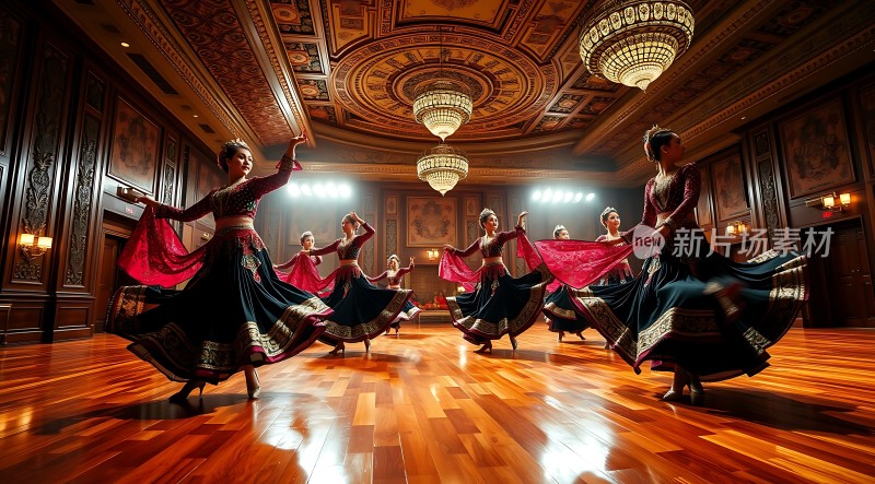 华丽舞者演绎经典舞蹈