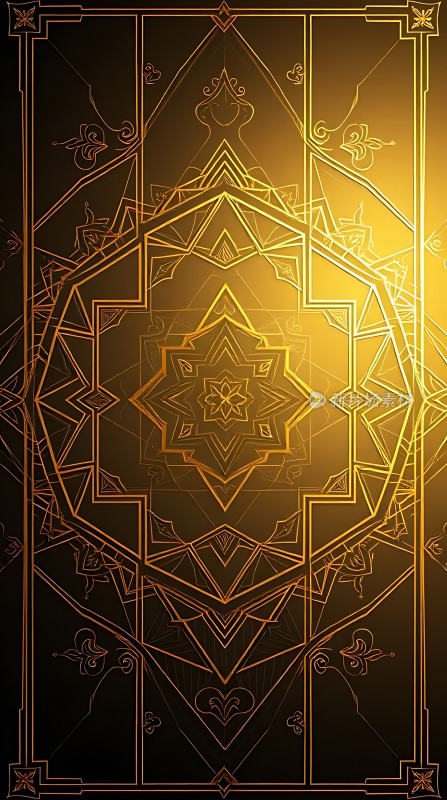 金色几何曼陀罗