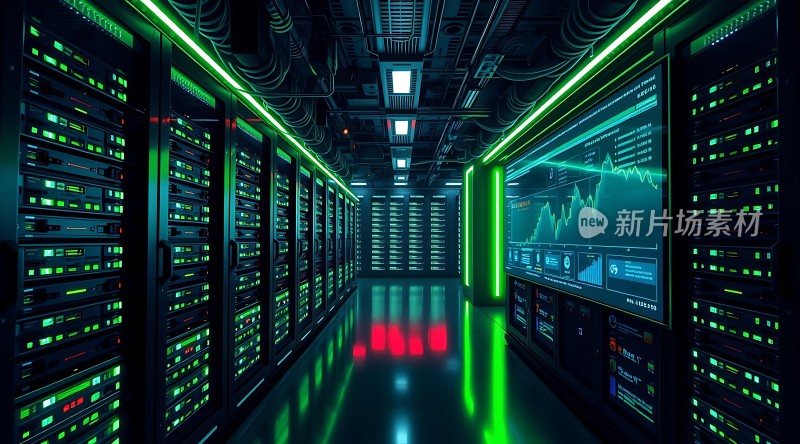 绿色科技数据中心未来感十足