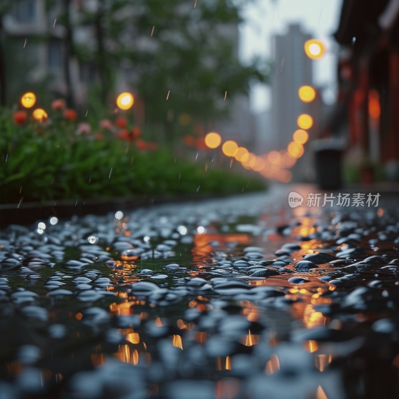 雨后古城生机