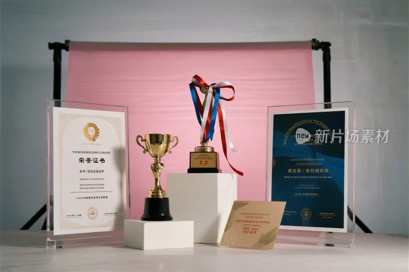 荣誉奖杯证书展示