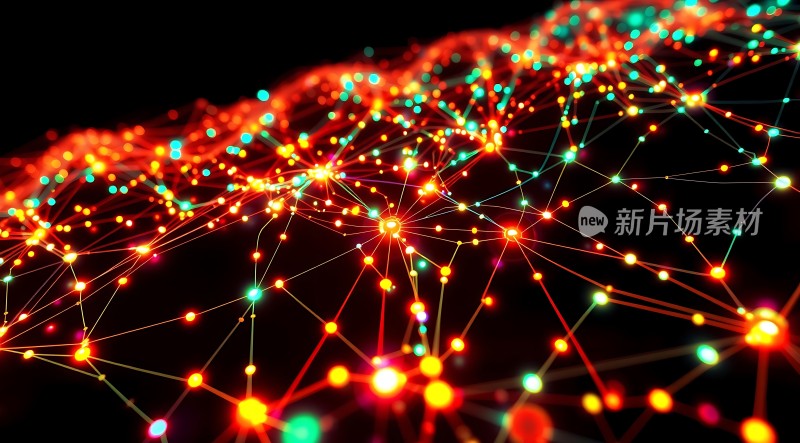 五彩斑斓的光点网络世界