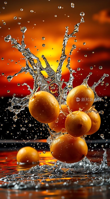 橙子入水活力四射