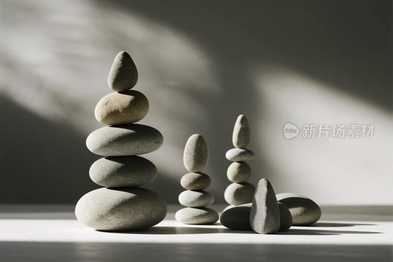 石堆光影静物图