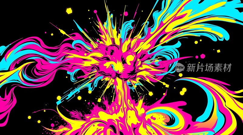 色彩爆炸霓虹光芒四射