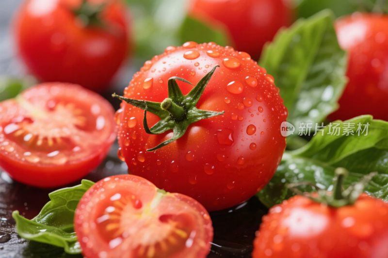 新鲜番茄静物图