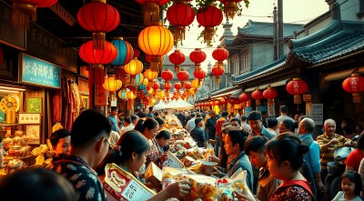 春节庙会热闹非凡灯笼高挂人潮涌动美食琳琅满目 春节庙会热闹非凡灯笼高挂人潮涌动美食琳琅满目