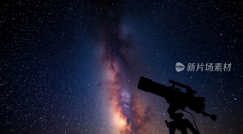 夜空下的望远镜探索宇宙奥秘