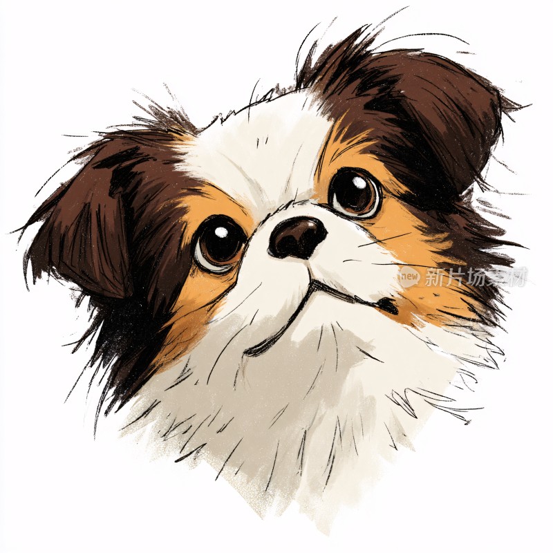 可爱小狗插画头像