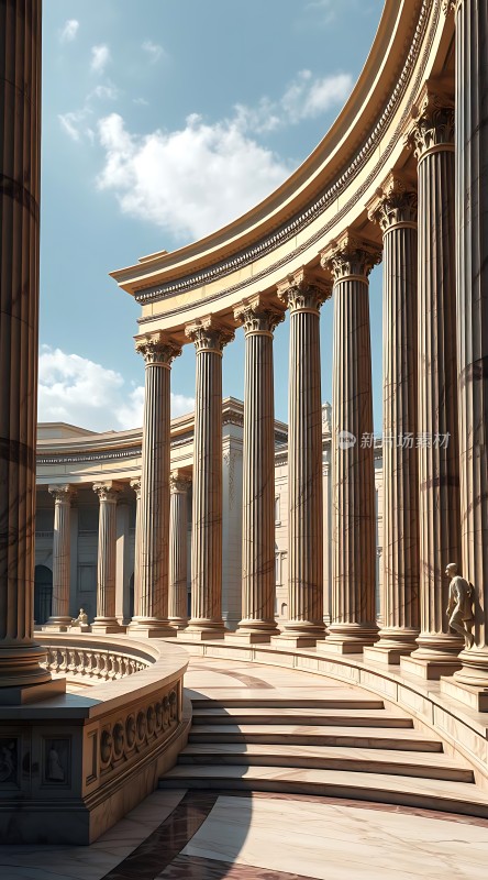 阳光下的宏伟建筑