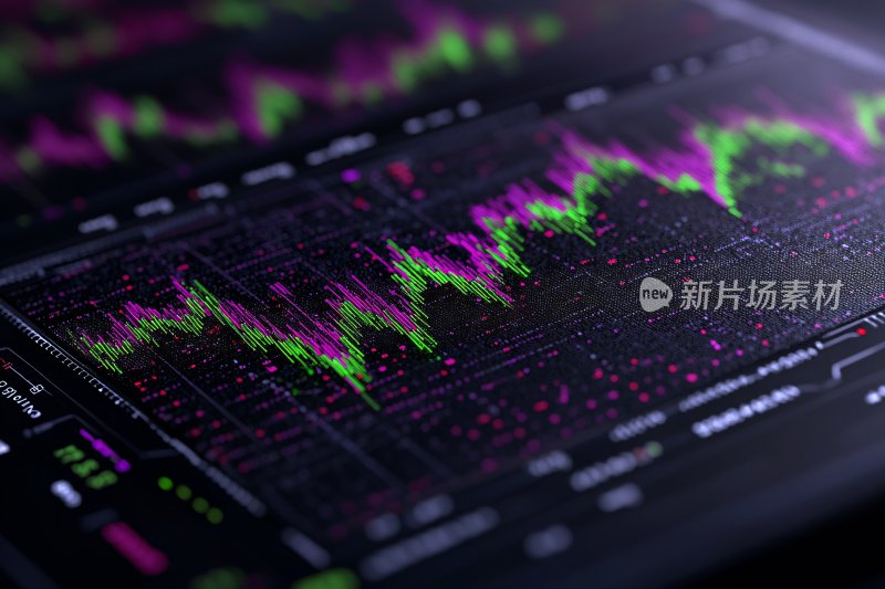 科技感金融数据波形画面