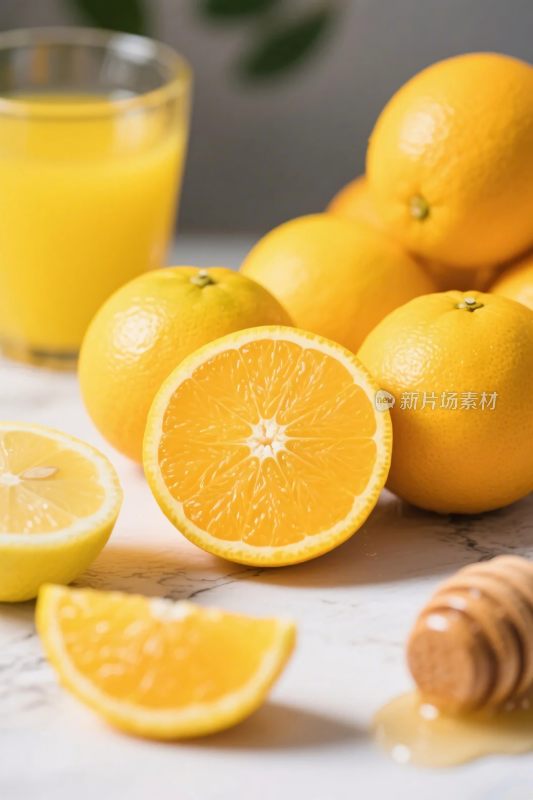 水果饮品静物图