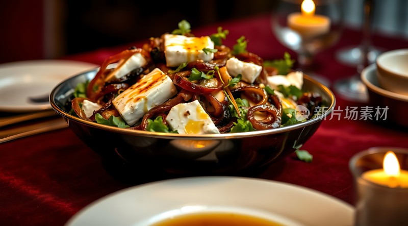 烛光晚餐美味佳肴