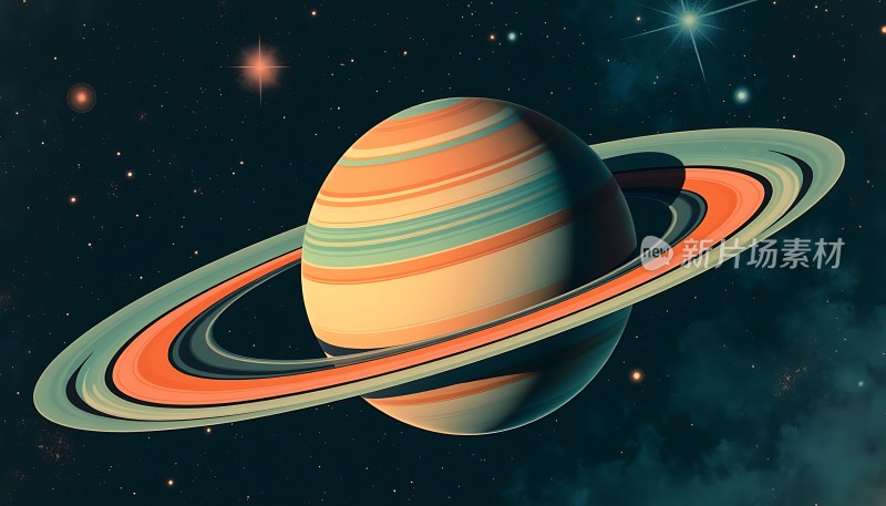 土星环与星辰共舞