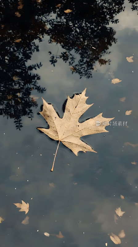 秋天落叶背景柔和