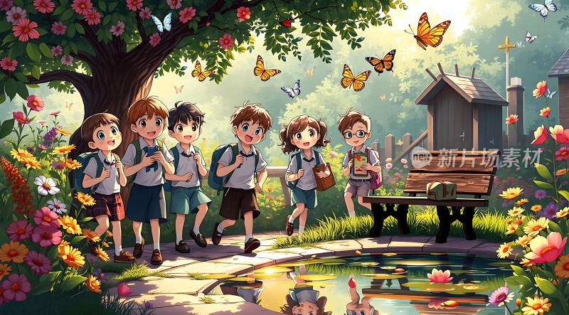 阳光下的校园探险之旅